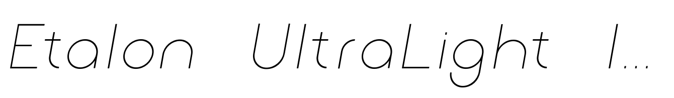 Etalon UltraLight Italic